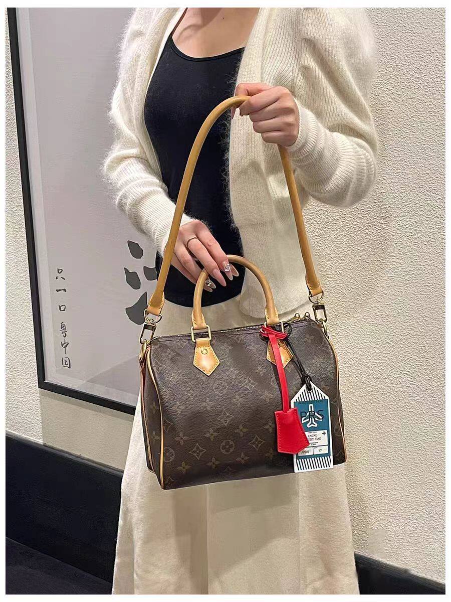 Suitable for lv speedy30 shoulder strap 25 old flower Boston pillow bag transformation armpit replacement bag strap accessories