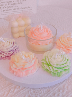 牡丹花香薰蜡烛送妈妈