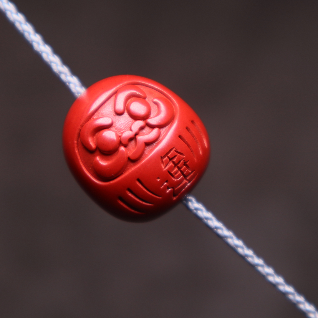 正品朱砂达摩招财转运背云隔珠手机挂件菩提手串长串diy文玩配饰 - 图0