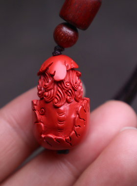 保真朱砂龙蛋龙宝吊坠挂件