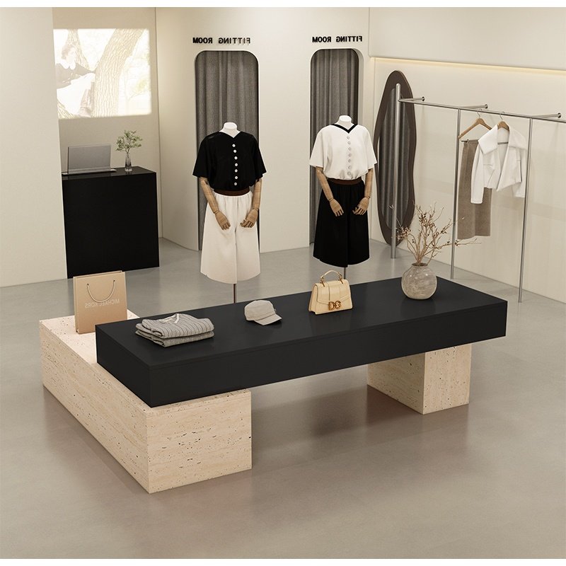 服装店中岛流水桌吧台商场展厅中间摆放化妆品鞋包饰品高低展示柜,淘宝优惠券,粉丝福利购,淘宝优惠卷