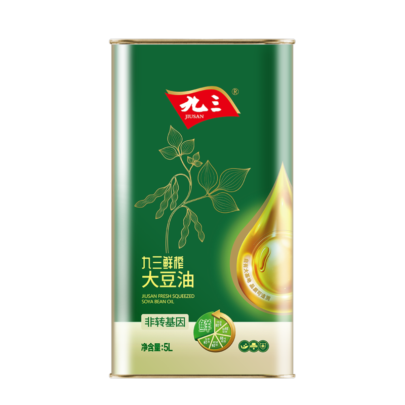 包邮 九三非转基因鲜榨三级大豆油5L食用油东北豆油 - 图3