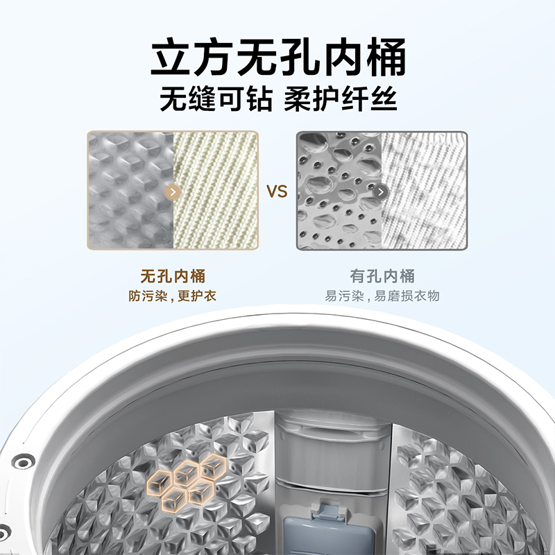 小天鹅TB100V83PLUS小钢炮家用波轮洗衣机10公斤变频水魔方防缠绕 - 图2