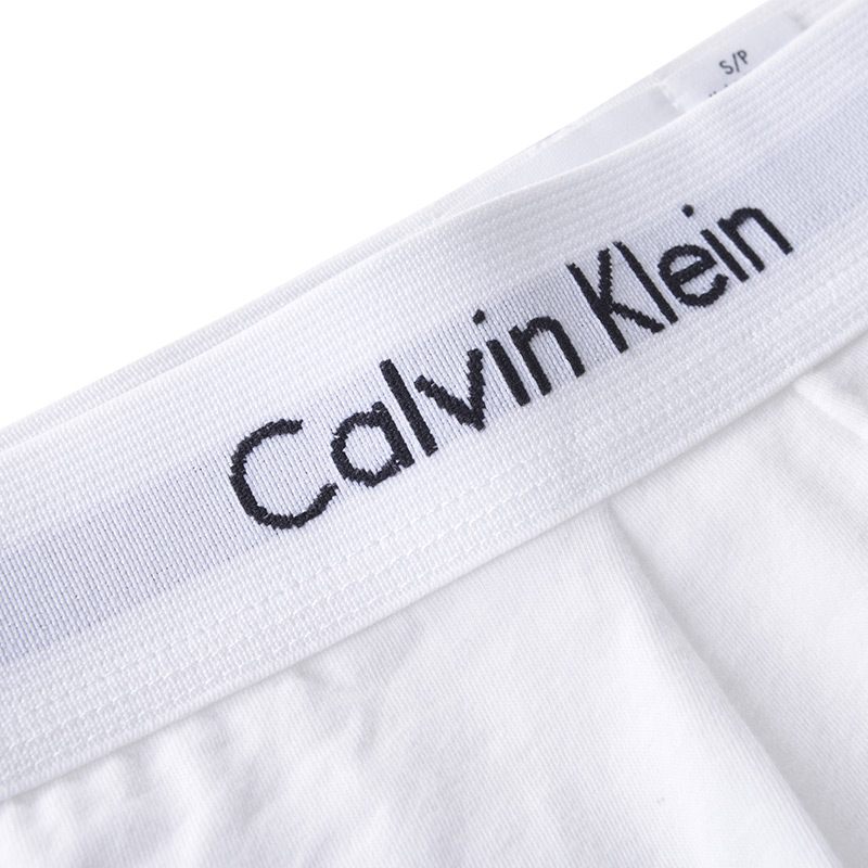 CalvinKlein男士平角CK内裤中腰休闲透气四角短裤三条装U2664G - 图3