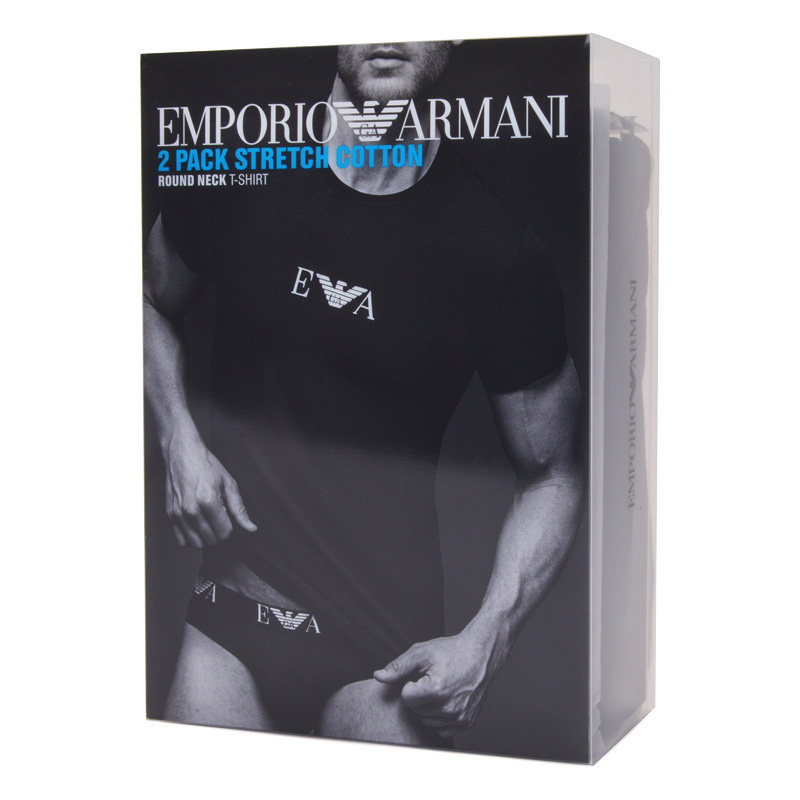 买1送1 armani阿玛尼男装纯色鹰标ea 联合供应海外T恤