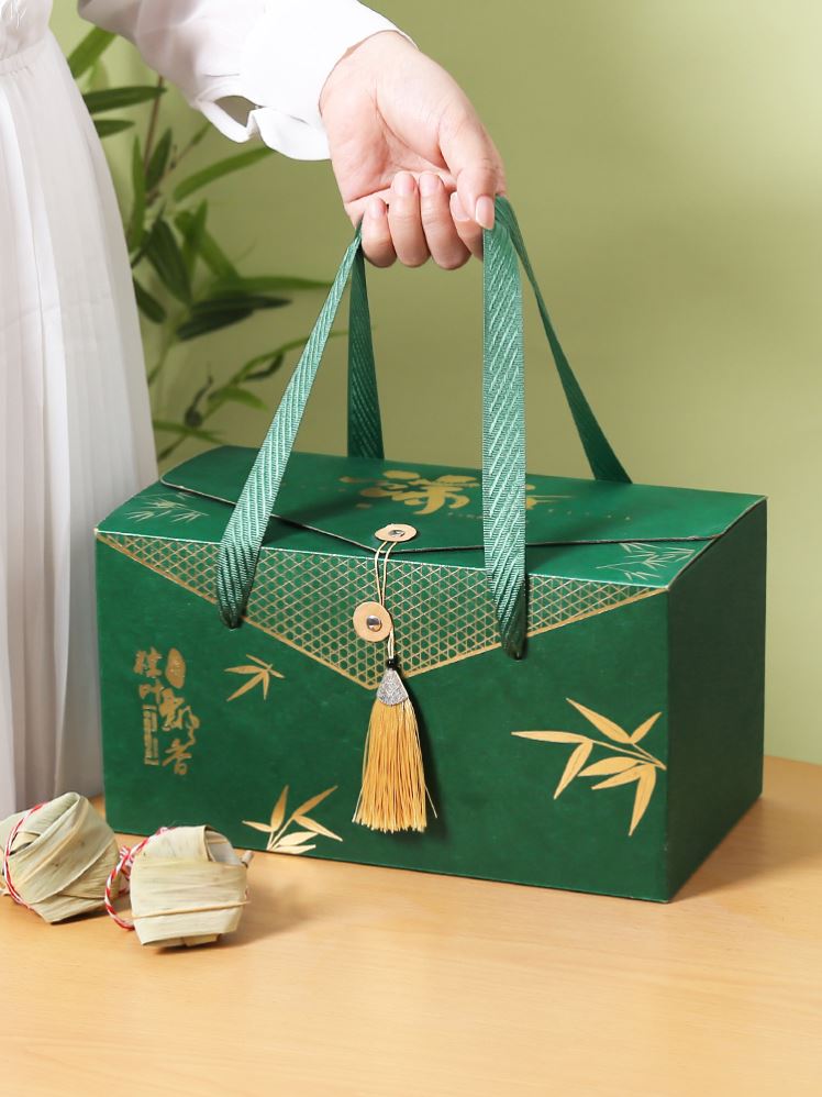 粽子包装盒端午10个手提粽子礼盒龙年水果熟食坚果通用空盒礼品盒 - 图0