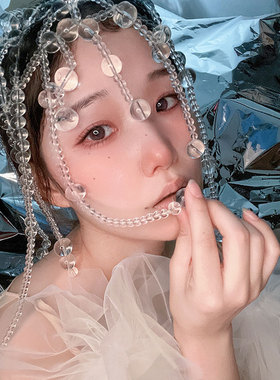 susanfang同款订制流苏帽水晶珠