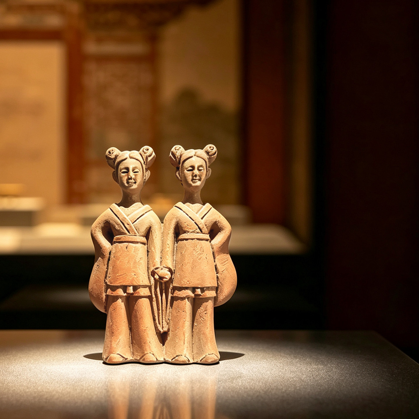 河南洛阳博物馆牵手姐妹花俑冰箱贴磁吸旅游文创纪念品伴手礼送人
