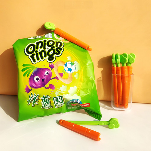 可爱胡萝卜封口夹冰箱贴磁贴个性创意收纳盒食品密封器3d立体卡通 - 图0