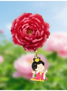 洛阳景点纪念品牡丹花冰箱贴