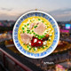 Xi'an gourmet meat sandwich steamed buns and noodles three-dimensional refrigerator magnet