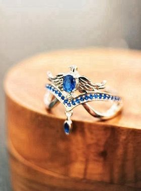 哈利波特霍格沃茨格兰芬多斯莱特林拉文克劳赫奇帕奇手工戒指周边