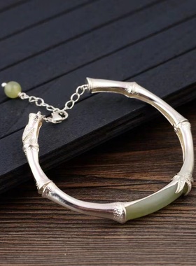 云之羽云雀同款手镯宫子羽张凌赫云为衫虞书欣竹节仿和田玉手链女