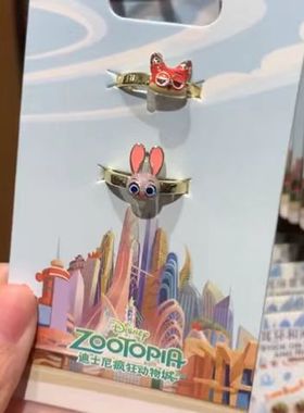 疯狂动物城立体头像戒指兔子朱迪狐狸尼克情侣对戒卡通戒款开口戒