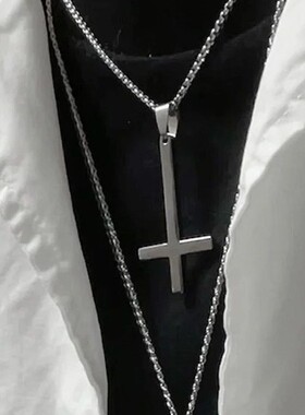 我在惊悚游戏里封神-白柳倒逆十字架吊坠项链动漫二次元周边配饰