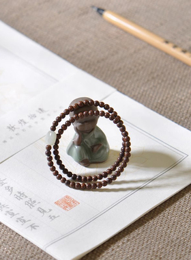 杭州灵隐金丝檀手串和田玉古风女
