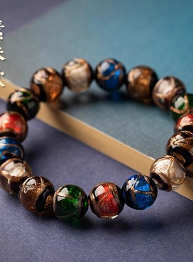 杭州灵隐香灰琉璃手串转运招财礼