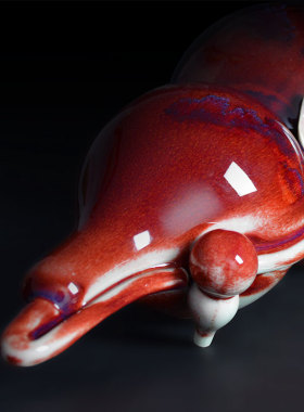 禹州钧瓷葫芦瓶摆件客厅禅意陶瓷器新中式国风手办招财礼品福禄瓶