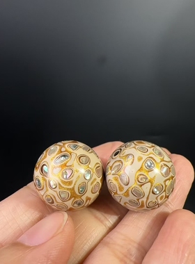 大漆珠20mm螺钿散珠厂家批发文玩手串单珠佛珠DIY多宝手串配饰