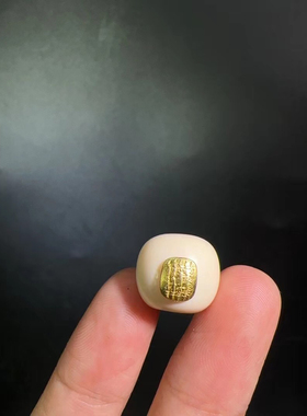 象牙果贴片五条经文上下通孔diy手串手工镶嵌编织配件配饰手链