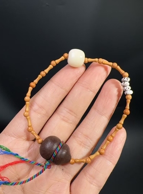 合香珠葫芦搭配橄榄核竹节手链手工编织好运红手绳礼物