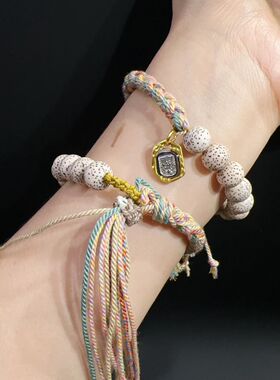 10MM天然星月菩提搭配藏式扎基拉姆吊坠手链手串男女佛珠文玩