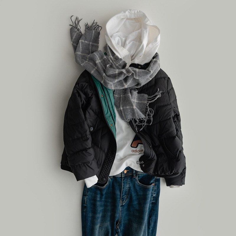 乔妮塔女装2025冬季新款90白鸭绒轻薄小个子立领短款羽绒服外套