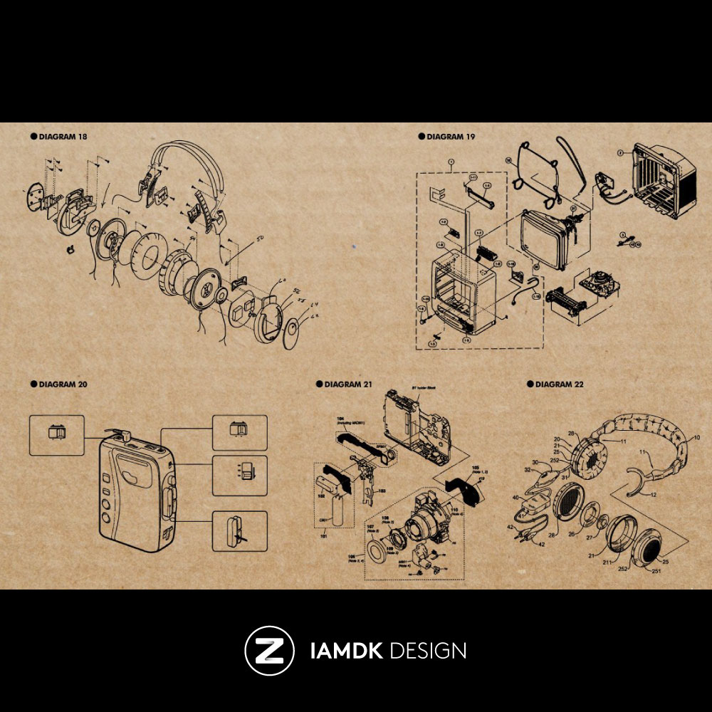 Retro Diagrams 32款复古矢量电子设备结构线稿图 B2020061003 - 图2