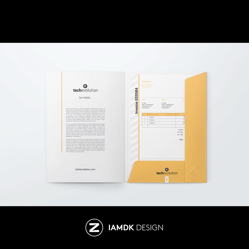 Paper Folder Mockups 带文件夹传单设计PSD样机模板 M2020040505 - 图1