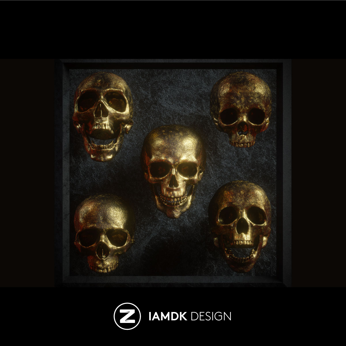 Skull Models 炫酷3D渲染人类头骨骷髅FBX模型素材 FB2020092801 - 图0