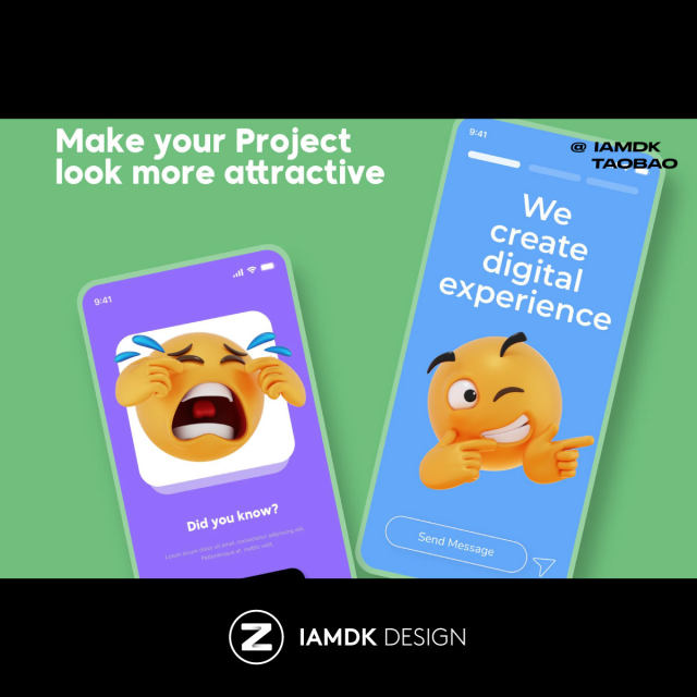 30 interesting 3D three-dimensional Emoji icons design png/blender format materials