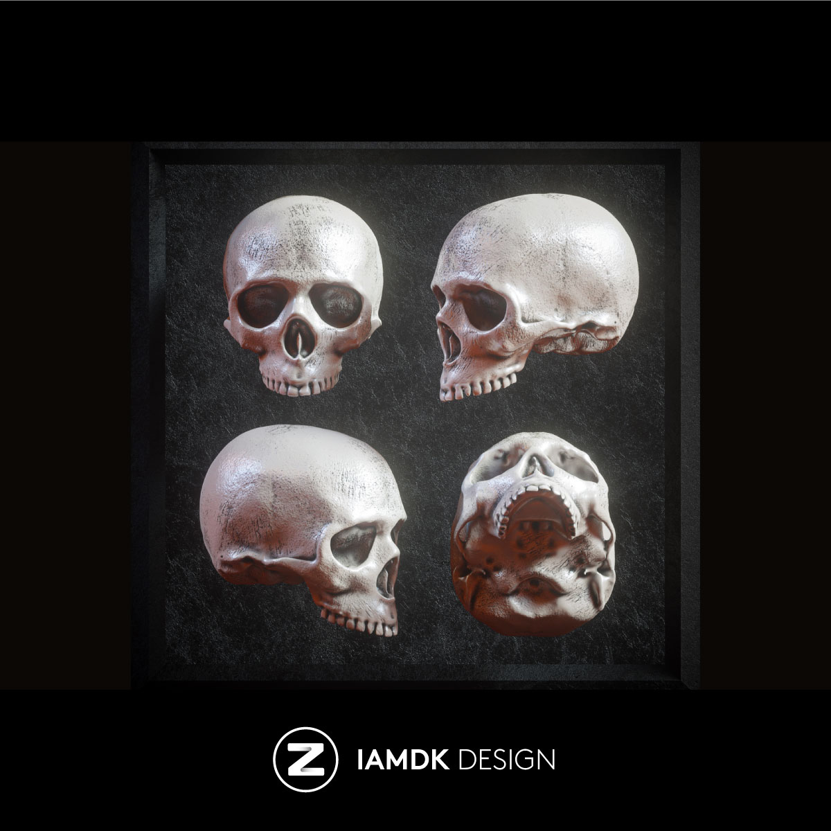 Skull Models 炫酷3D渲染人类头骨骷髅FBX模型素材 FB2020092801 - 图2