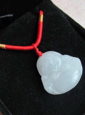 翡翠男女款玉石新年礼物佛公吊坠