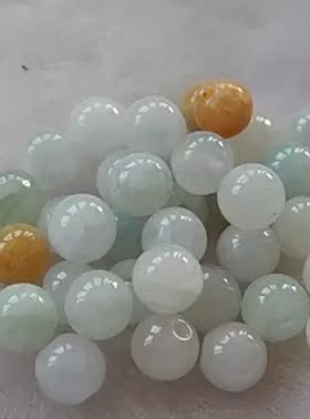 diy全新白色a货翡翠冰糯种散珠