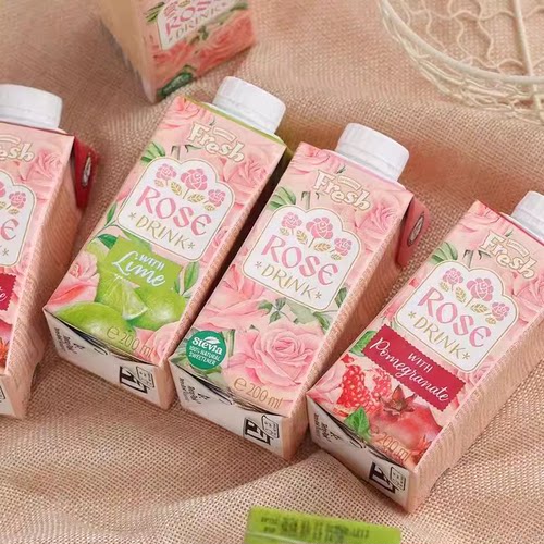 6个起包邮保加利亚进口Fresh鲜芬娜玫瑰果汁玫瑰水石榴柠檬味饮料 - 图1