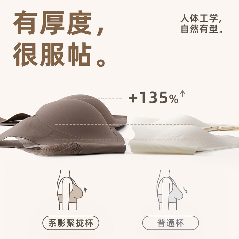显大夏季调整型收副乳无钢圈内衣 系影文胸