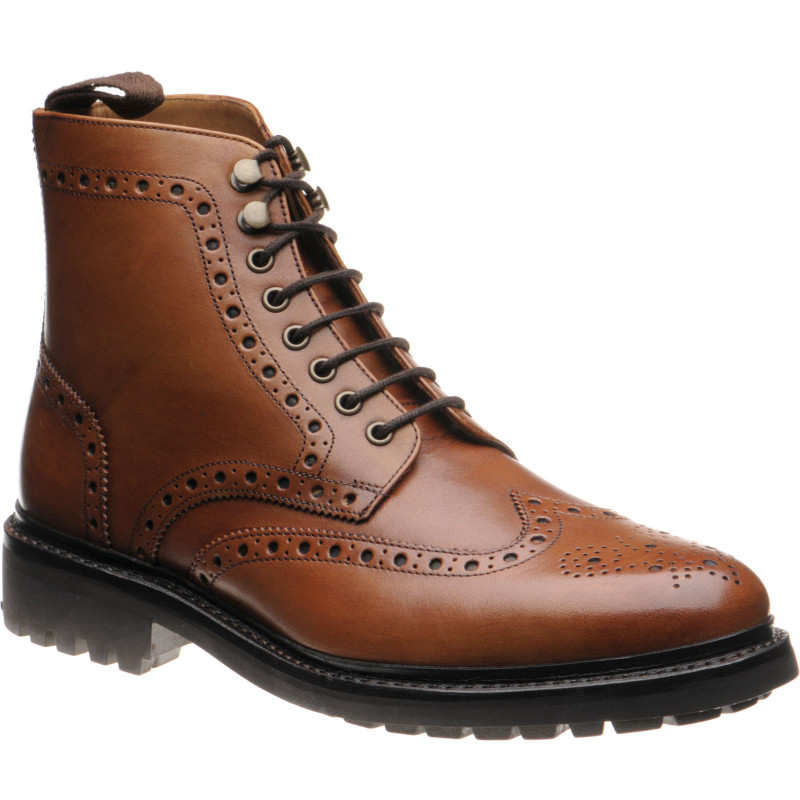 Herring商务男士马丁靴Ambleside rubber-soled brogue boots代购