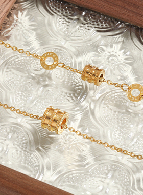 钛钢手链 不掉色韩式风时尚高级感罗马数字小蛮腰钛钢手链女SL500