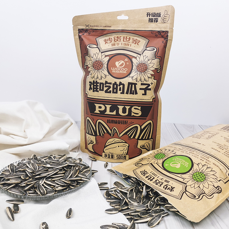 炒货世家旺瓜难吃的瓜子500g*3袋焦糖核桃红枣味瓜子特产零食年货-图1