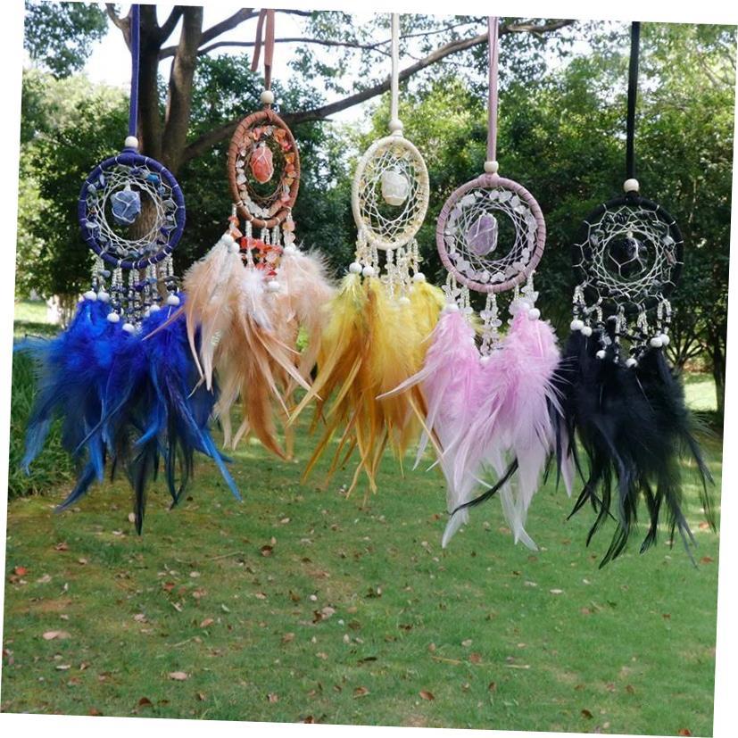 Natural Crystal Dream catchers 7 Chakra Gemstone Dream Catch - 图0