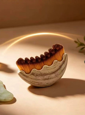 波浪淋巴刷LymphaticContour FaceBrush拇指手柄淋巴刷化妆刷