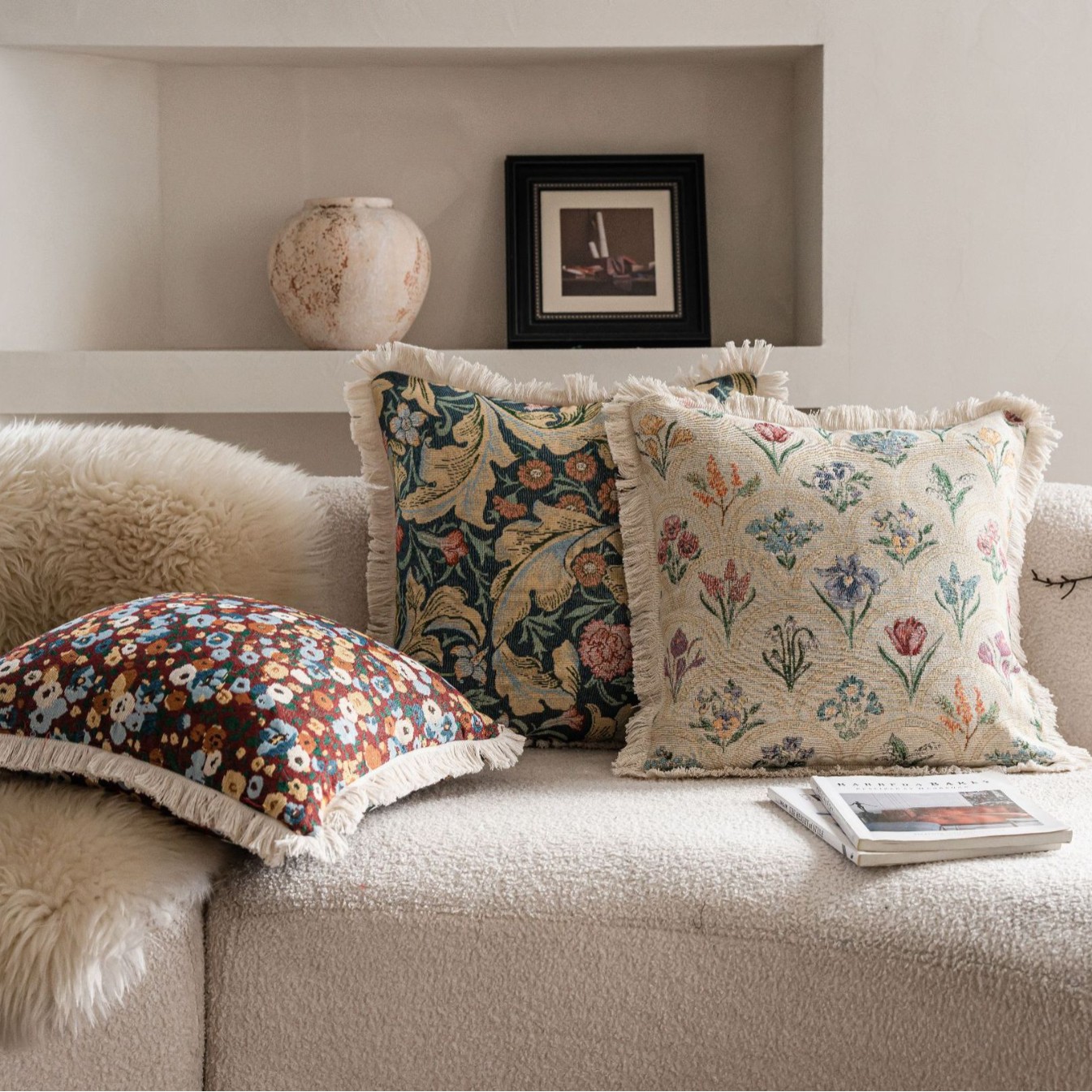 American country retro style cotton and linen pillow cushion