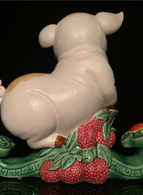 石湾公仔陶瓷生肖玄关商务装饰品