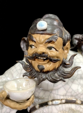 钟馗陶瓷摆件镇宅风水创意工艺品