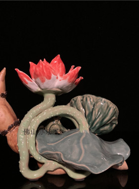 石湾公仔博古架乔迁开业新居摆件