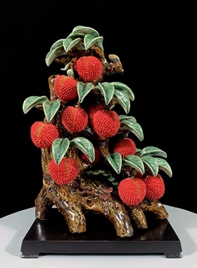 乔迁新居送礼客厅办公室荔枝摆件