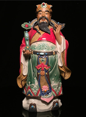 石湾公仔陶瓷新居乔迁福禄寿三星