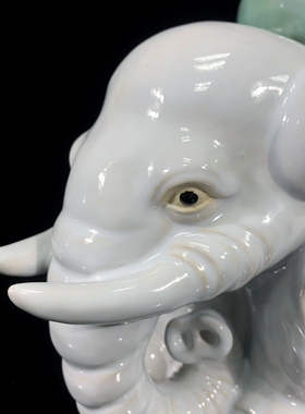 大象摆件陶瓷玄关招财进宝装饰品