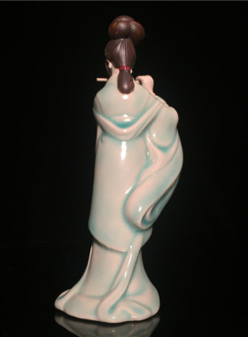 石湾公仔假山古典风人物工艺品