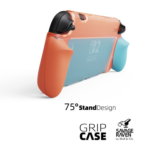 Skull & Co. 任天堂SWITCH2握把保护套GripCase2 skullco骷髅雾鸦savage raven NS2保护壳直插底座 - 图3